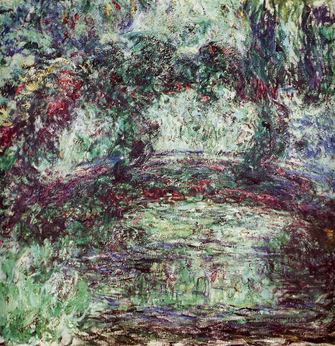 Die japanische Brücke Claude Monet impressionistische Blumen Ölgemälde